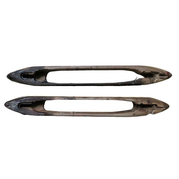 2 Antique Wooden Weaving Loom Shuttles - Picture 1 of 6